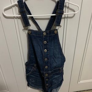 jean short overalls